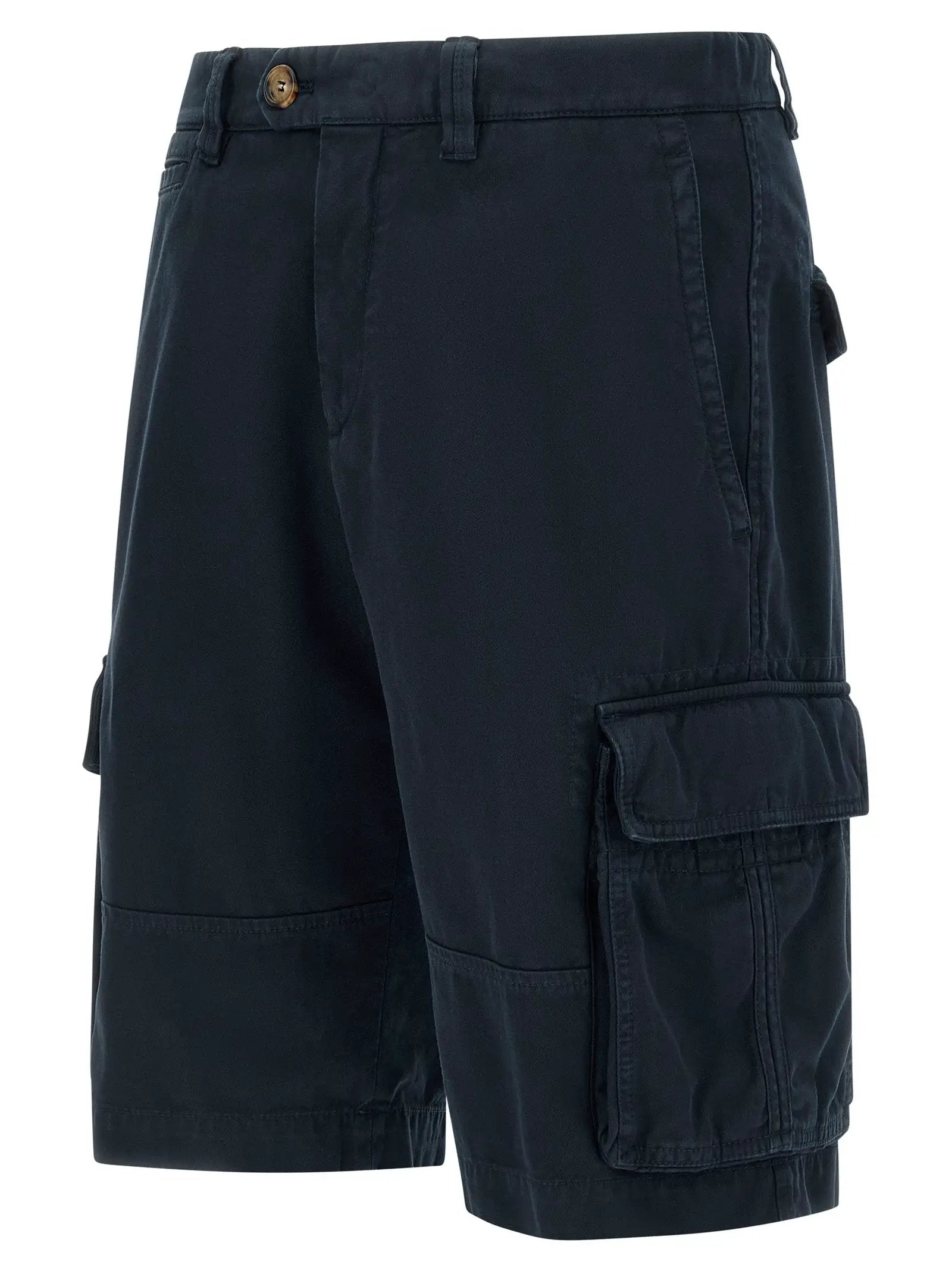 Brunello Cucinelli Blue Cotton Bermuda Shorts