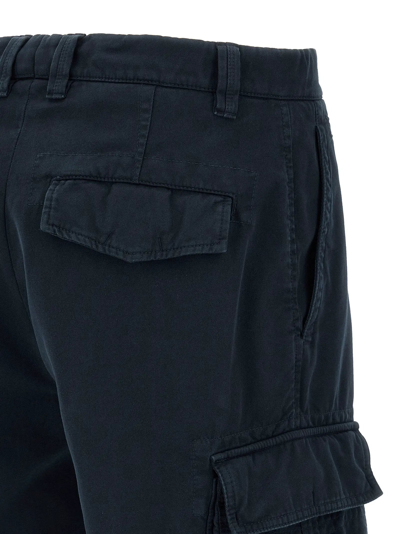 Brunello Cucinelli Blue Cotton Bermuda Shorts
