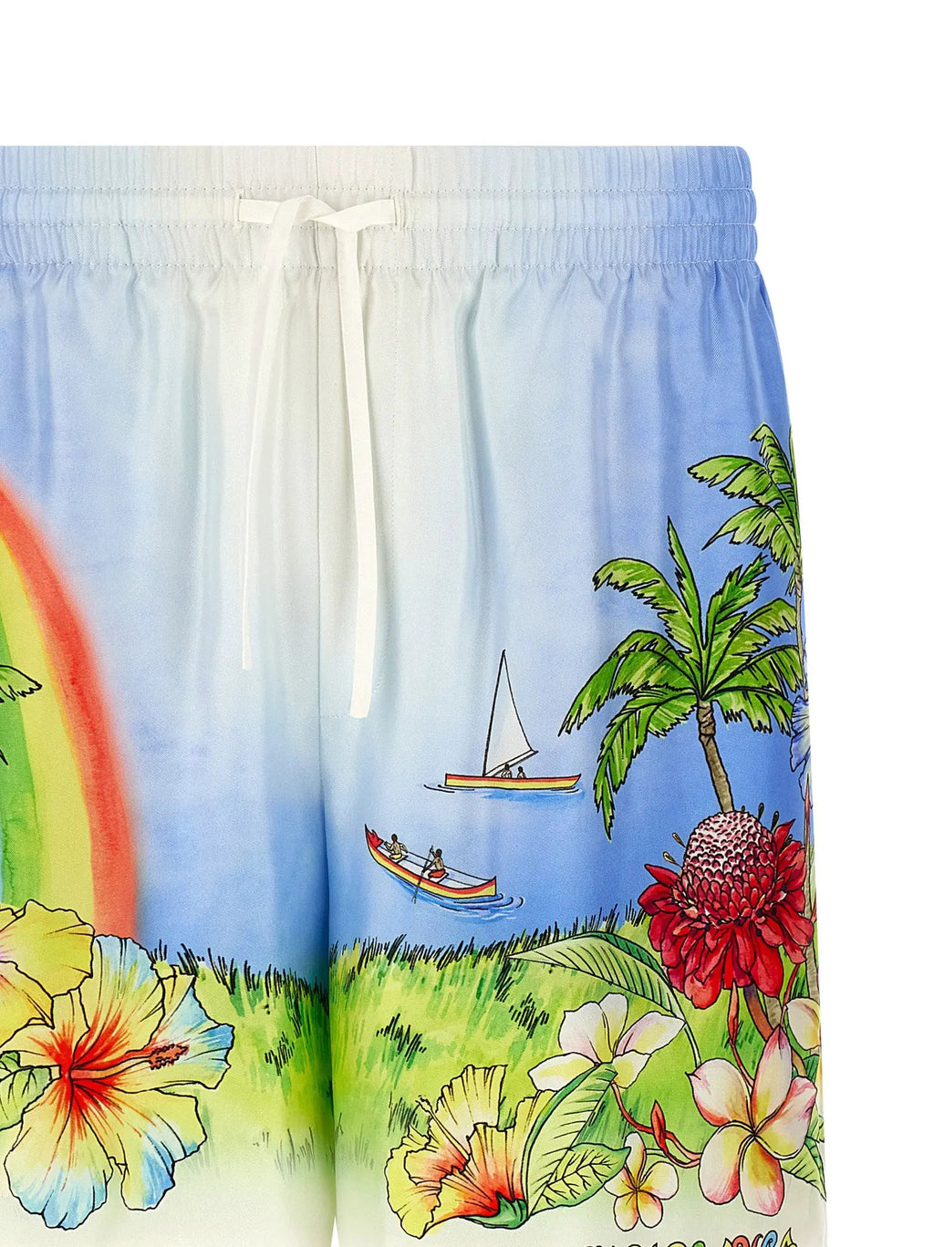 Short bermuda en soie multicolore Casablanca
