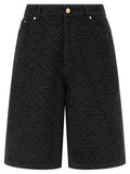 Casablanca Black Cotton Bermuda Shorts
