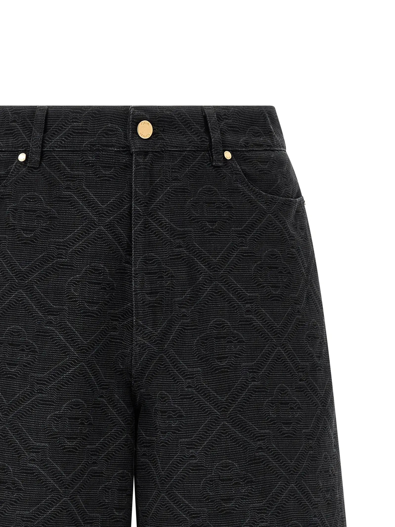 Casablanca Black Cotton Bermuda Shorts