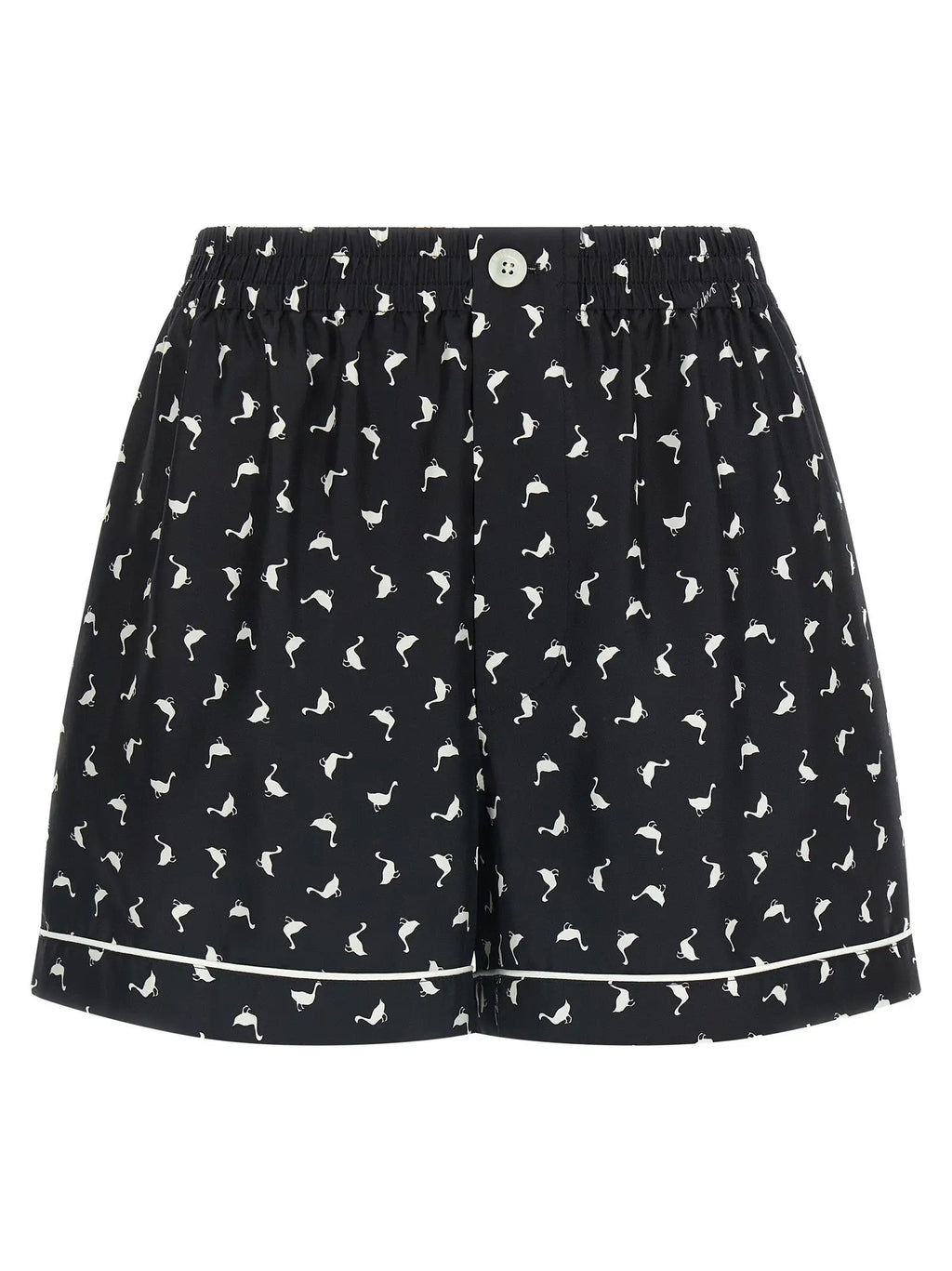 Moschino Bicolor Silk Bermuda Shorts