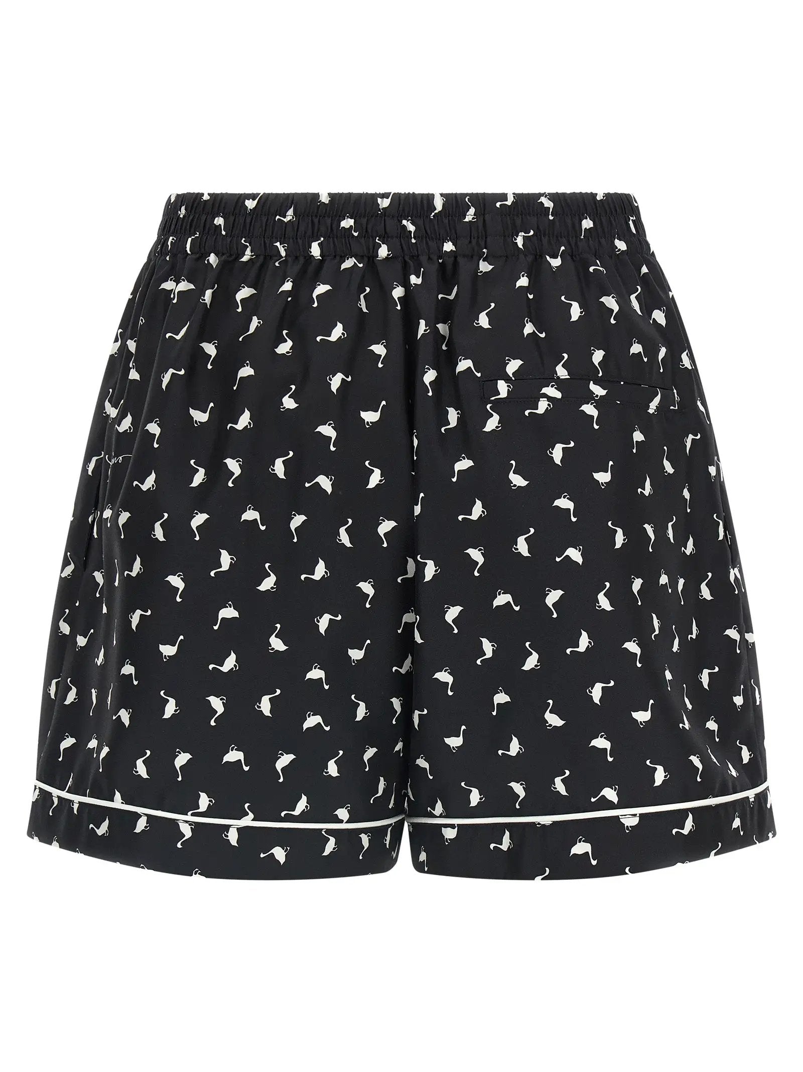 Moschino Bicolor Silk Bermuda Shorts