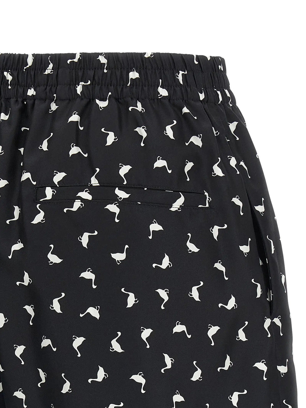 Moschino Bicolor Silk Bermuda Shorts