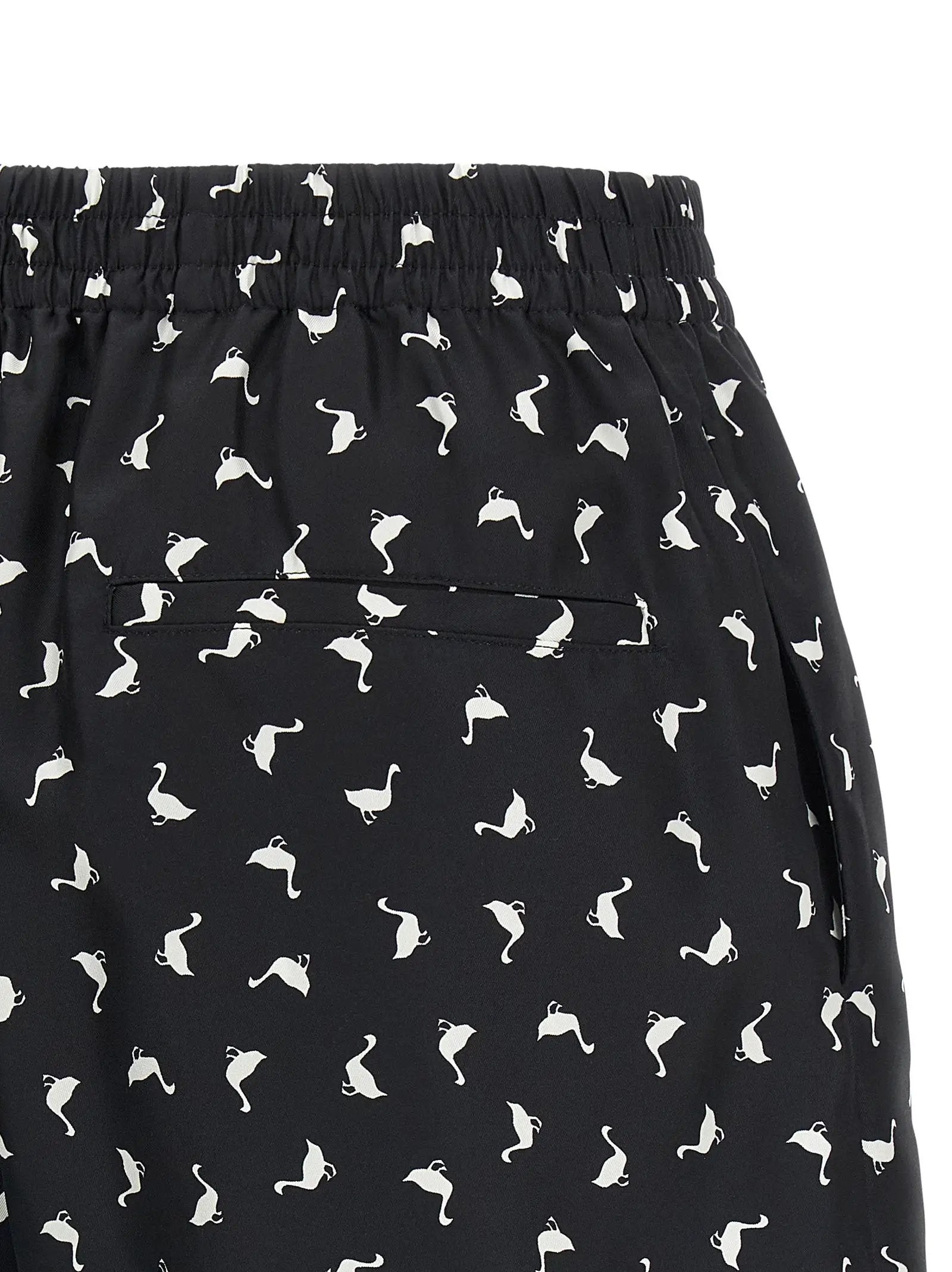 Moschino Bicolor Silk Bermuda Shorts