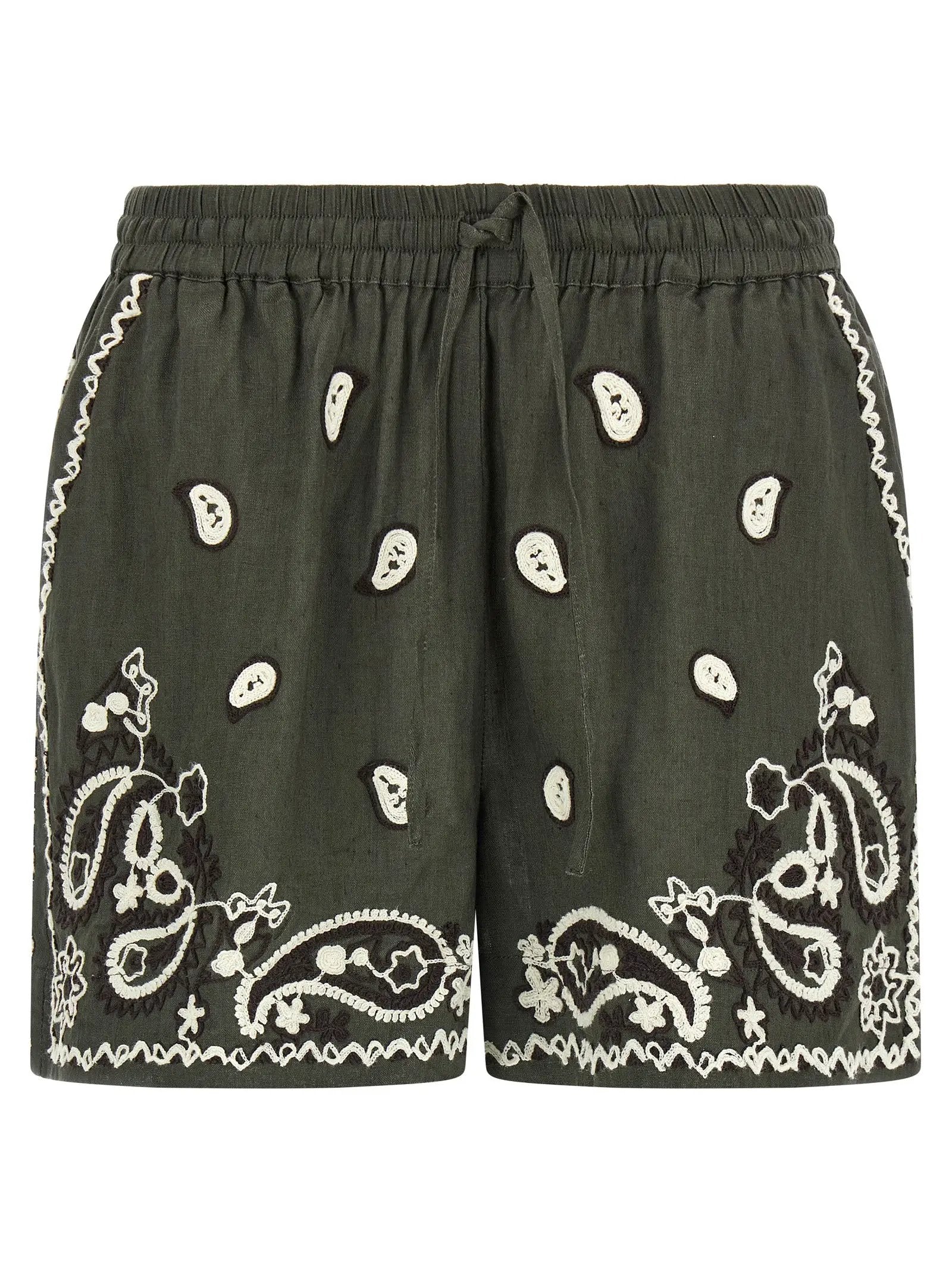 P.A.R.O.S.H. Bicolor Linen Bermuda Shorts