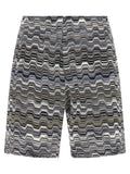 Missoni Bicolor Cotton Bermuda Shorts