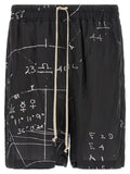 Rick Owens Bicolor Viscose Bermuda Shorts