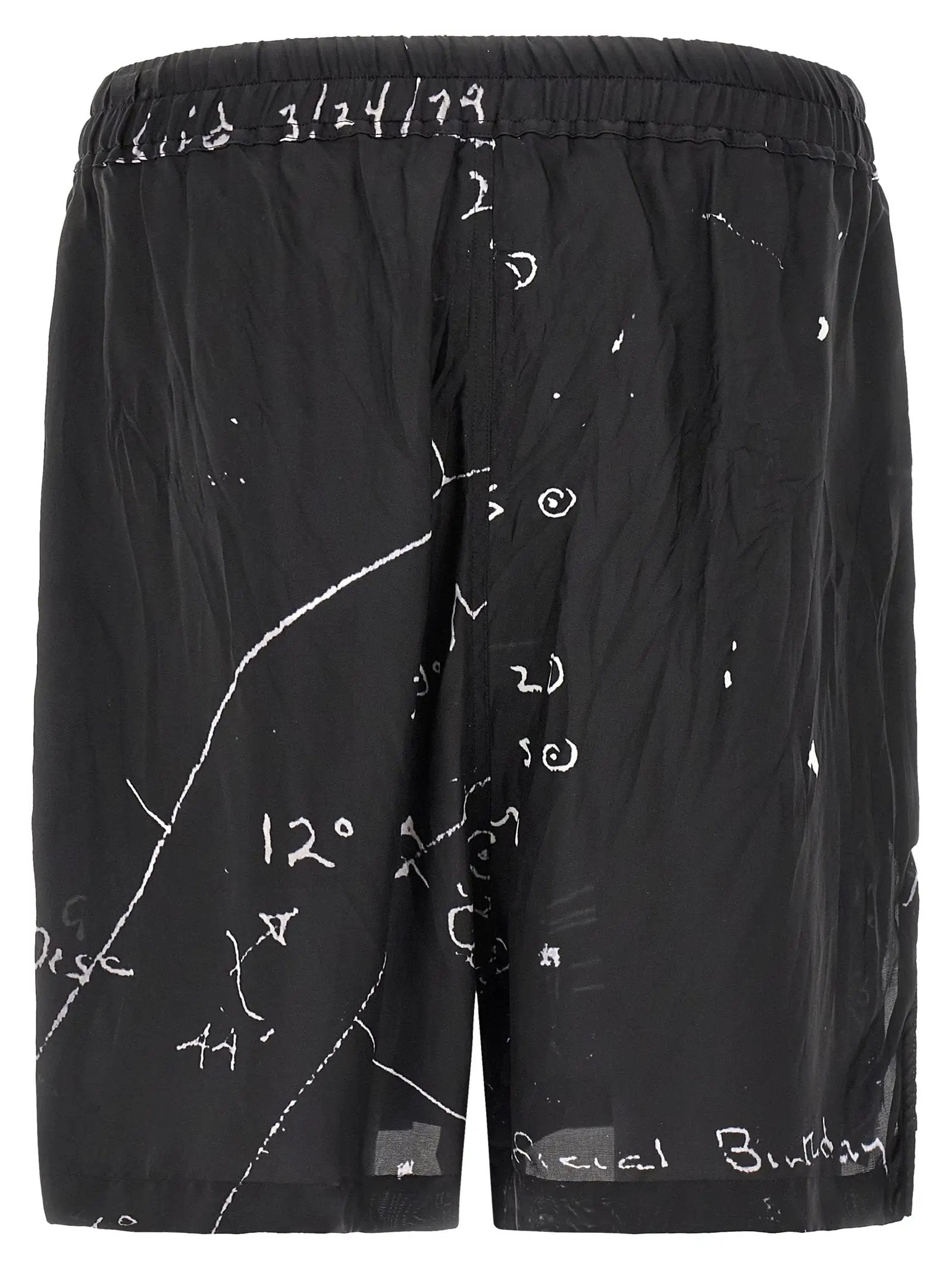 Rick Owens Bicolor Viscose Bermuda Shorts