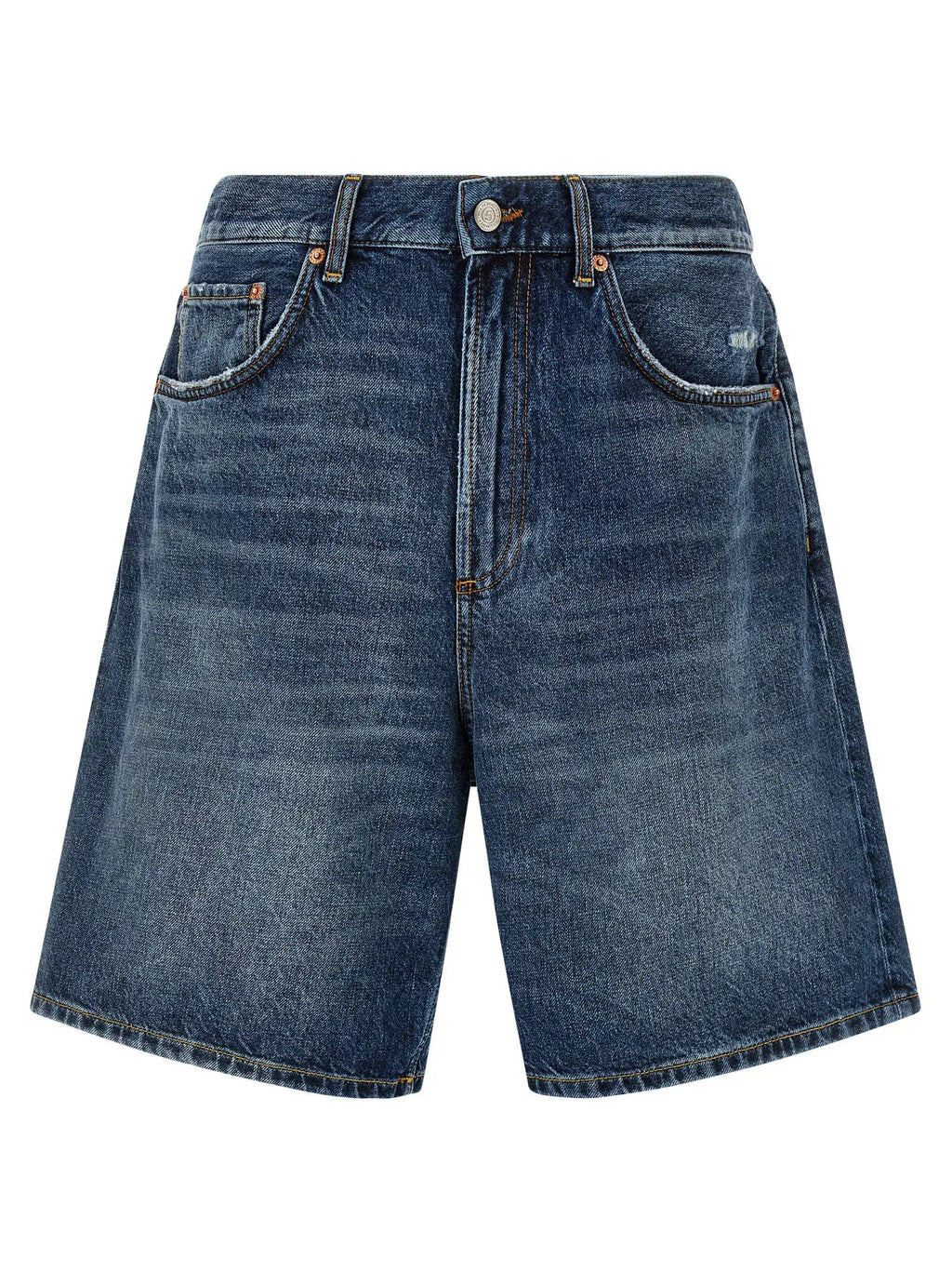 Department 5 Blue Cotton Bermuda Shorts