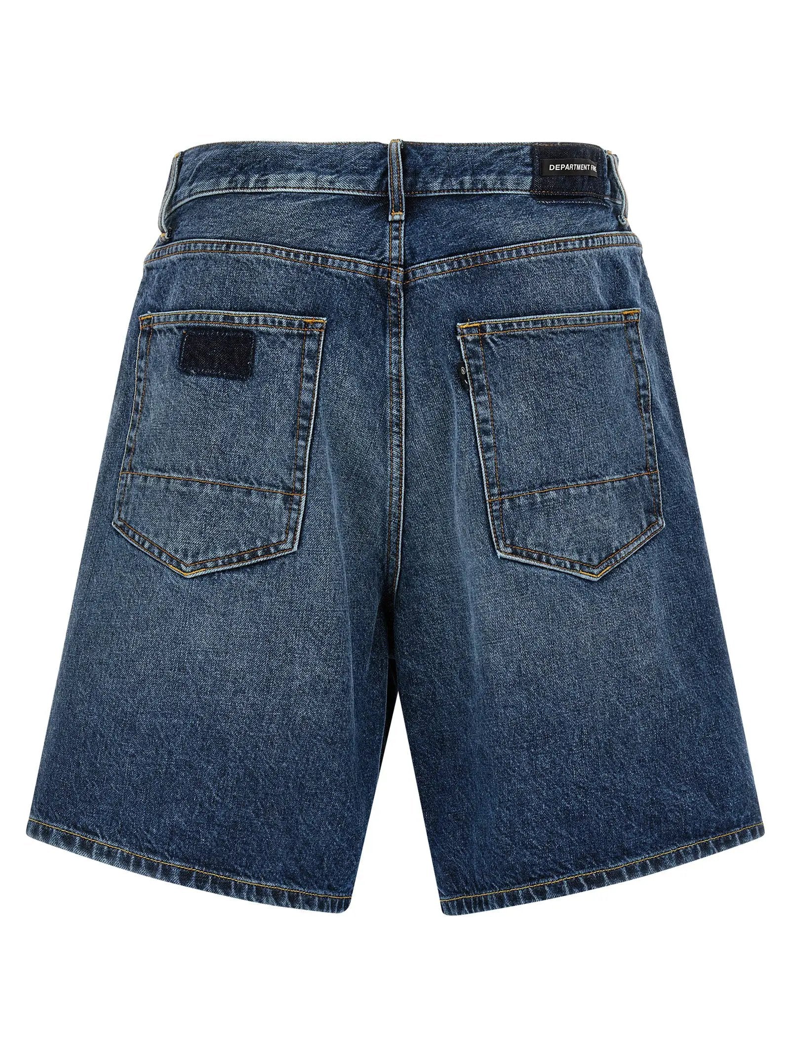 Department 5 Blue Cotton Bermuda Shorts