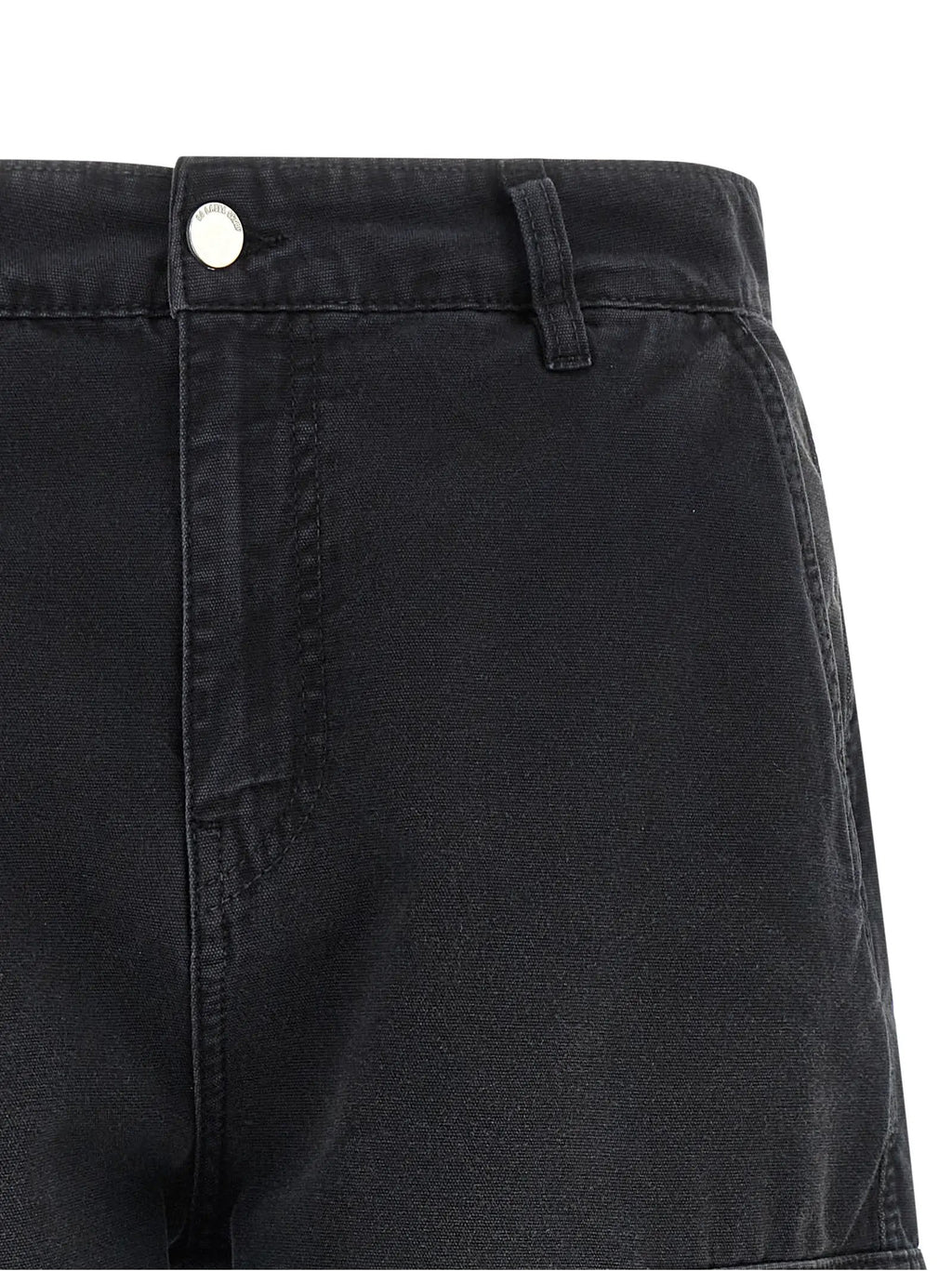 44 Label Group Black Cotton Bermuda Shorts