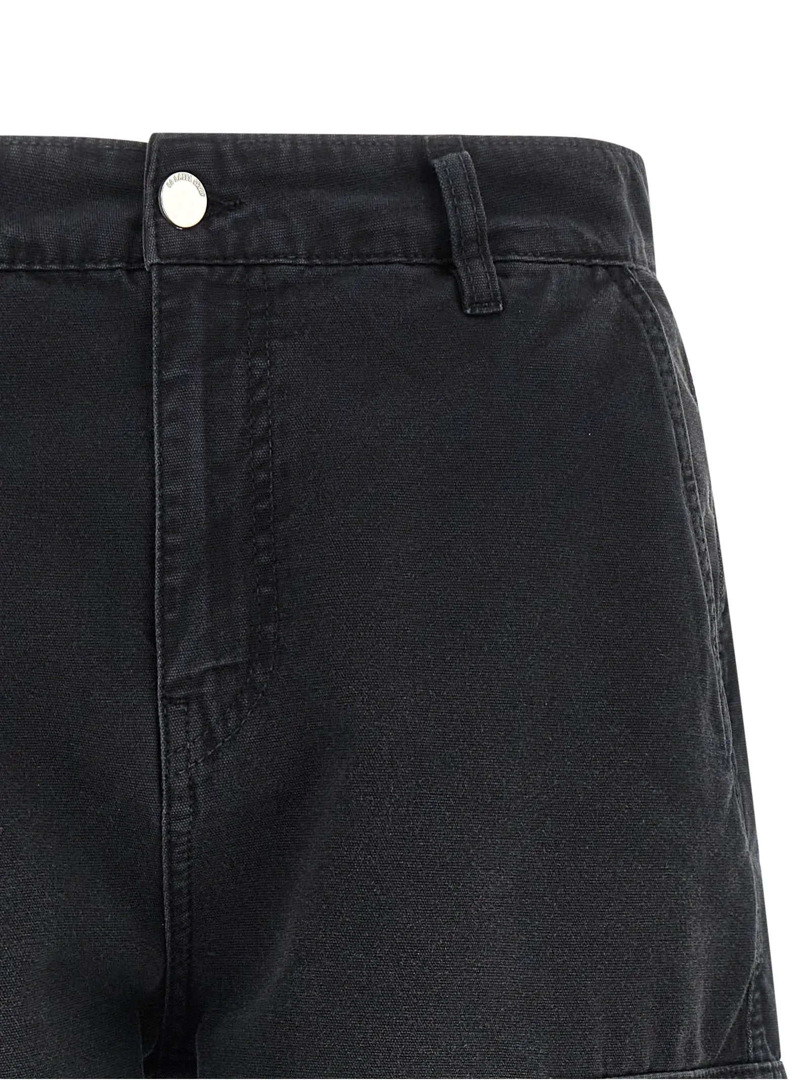 44 Label Group Black Cotton Bermuda Shorts