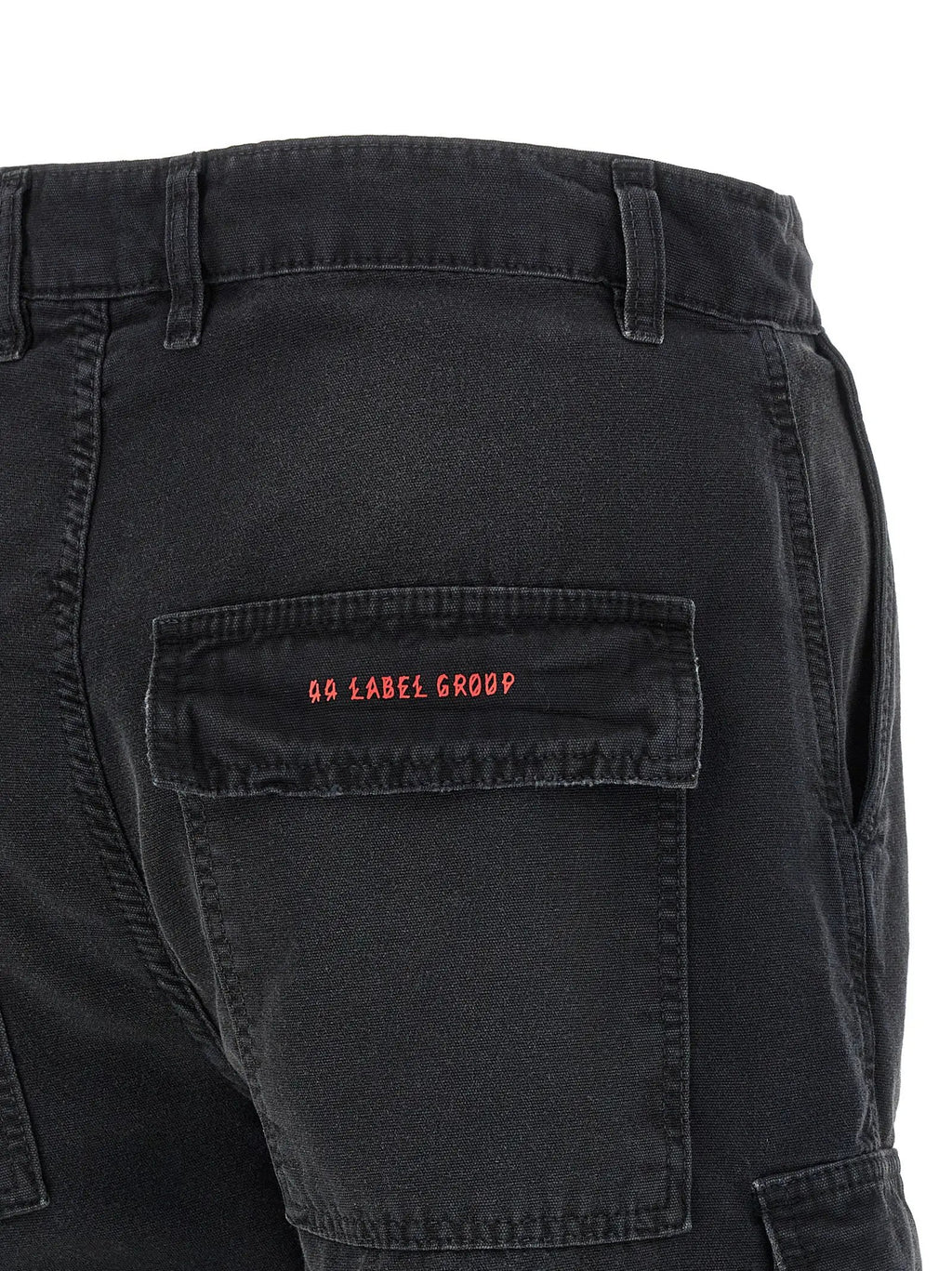 44 Label Group Black Cotton Bermuda Shorts