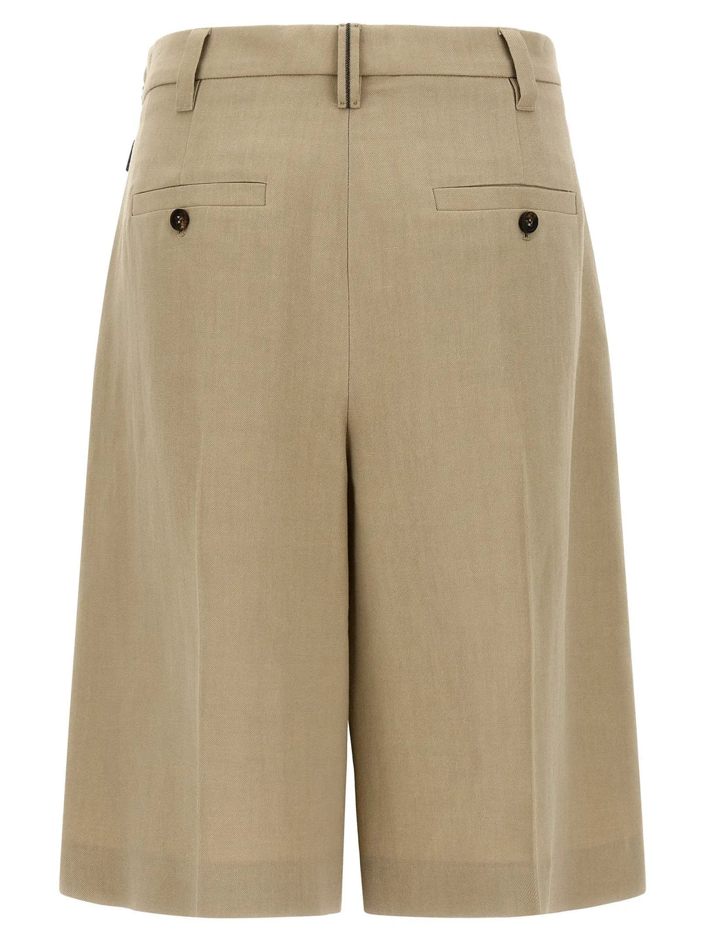 Brunello Cucinelli Beige Viscose Bermuda Shorts