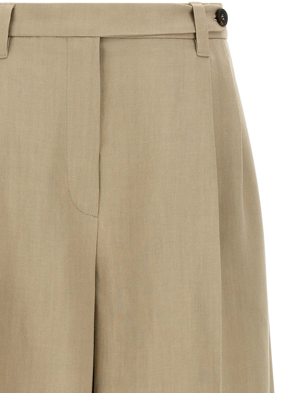 Brunello Cucinelli Beige Viscose Bermuda Shorts