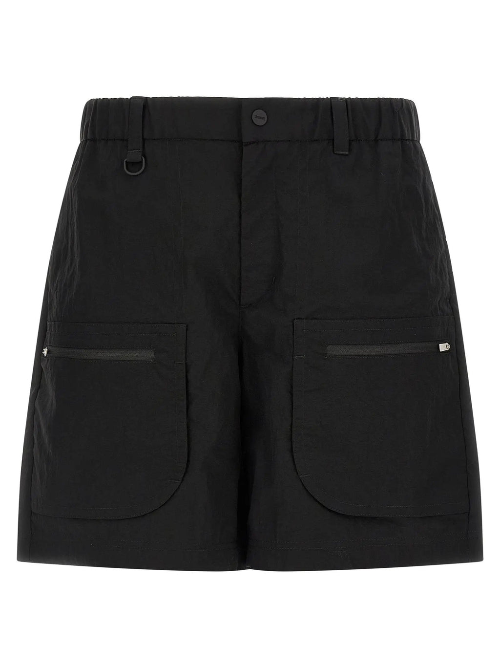 LAMINAR Black Polyamide Bermuda Shorts