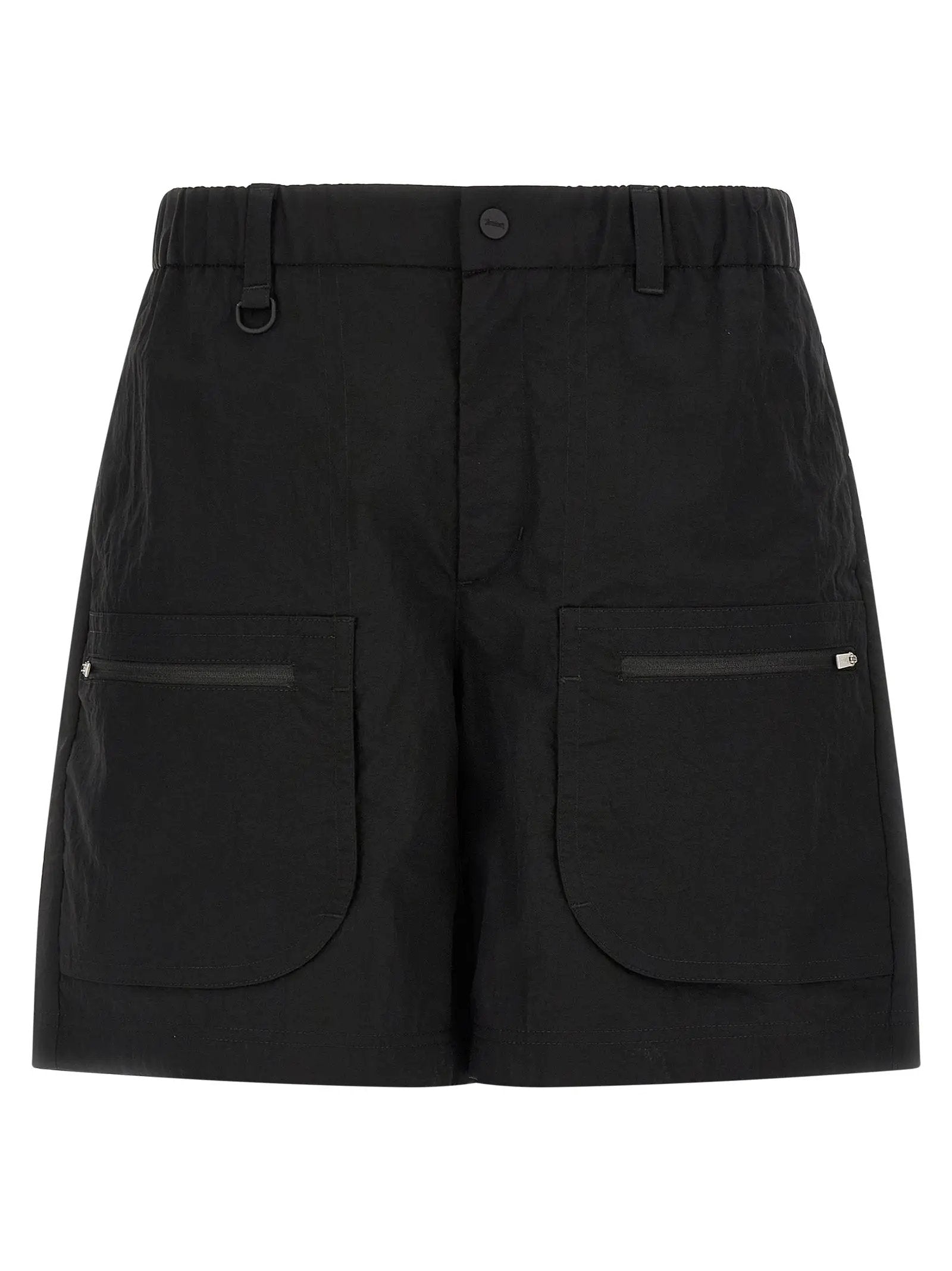 LAMINAR Black Polyamide Bermuda Shorts