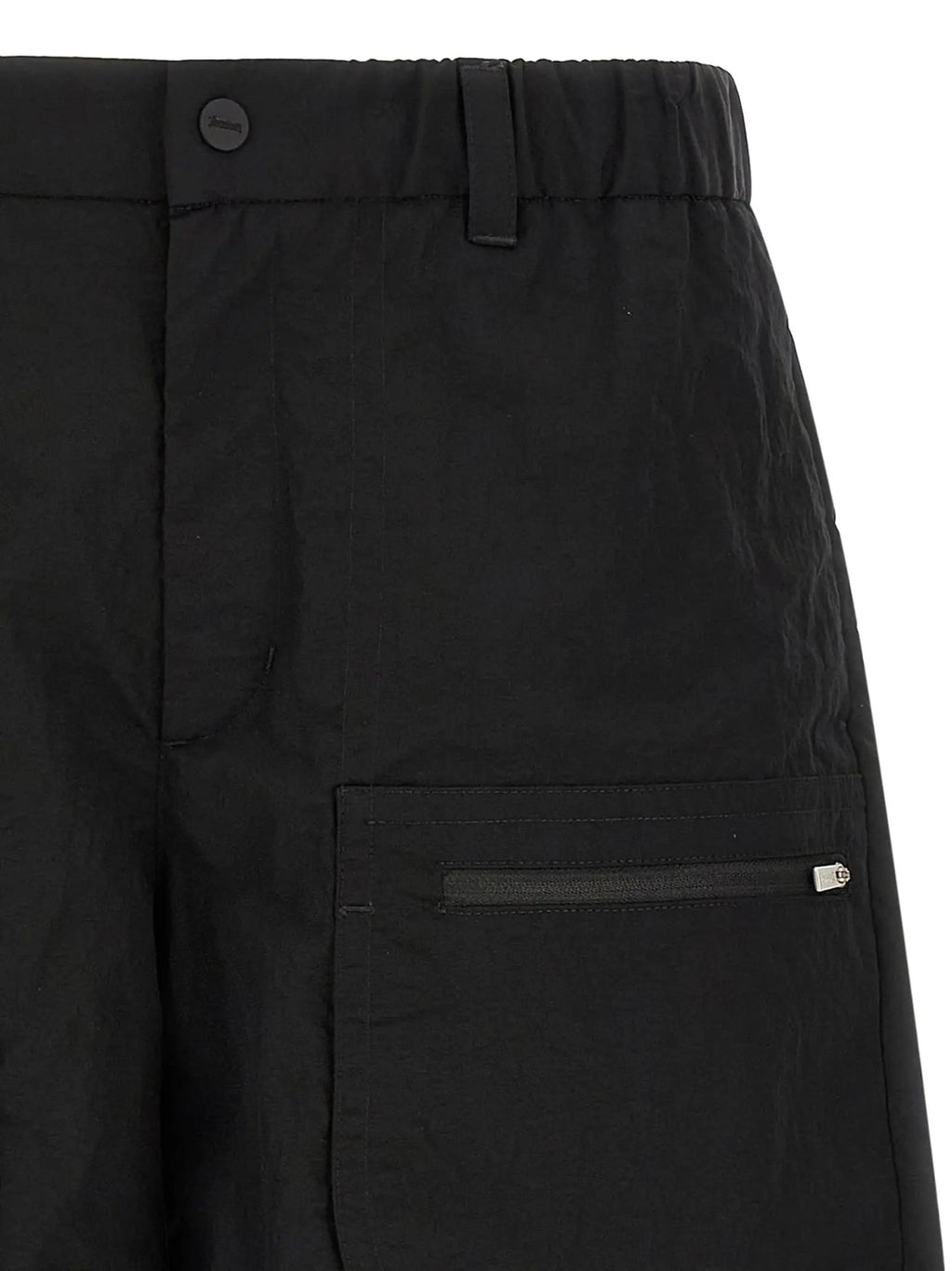 LAMINAR Black Polyamide Bermuda Shorts