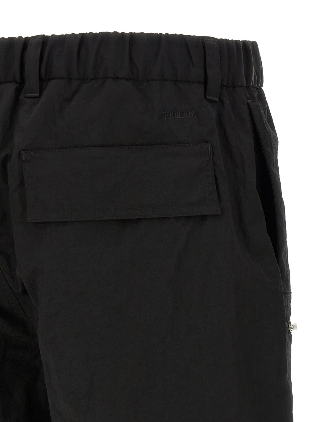 LAMINAR Black Polyamide Bermuda Shorts