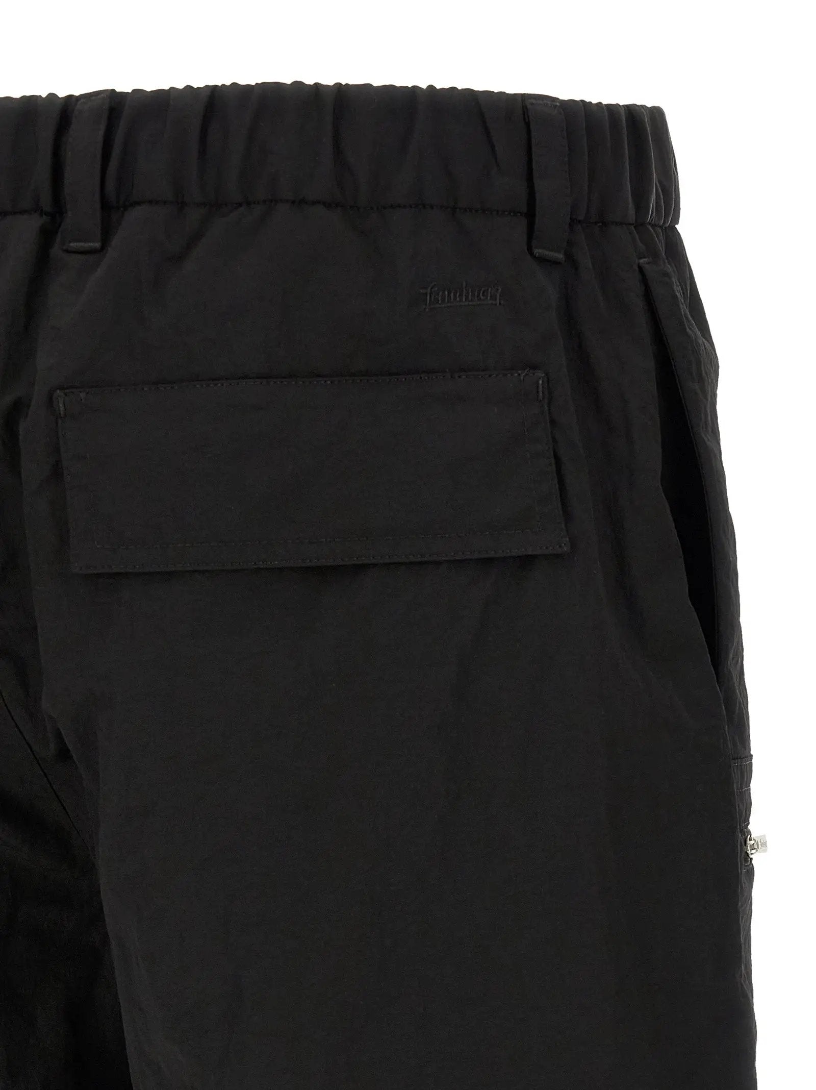 LAMINAR Black Polyamide Bermuda Shorts