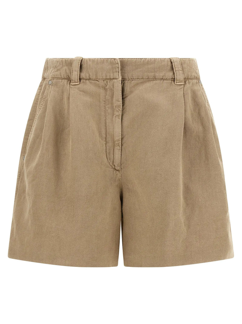 Brunello Cucinelli Beige Cotton Bermuda Shorts