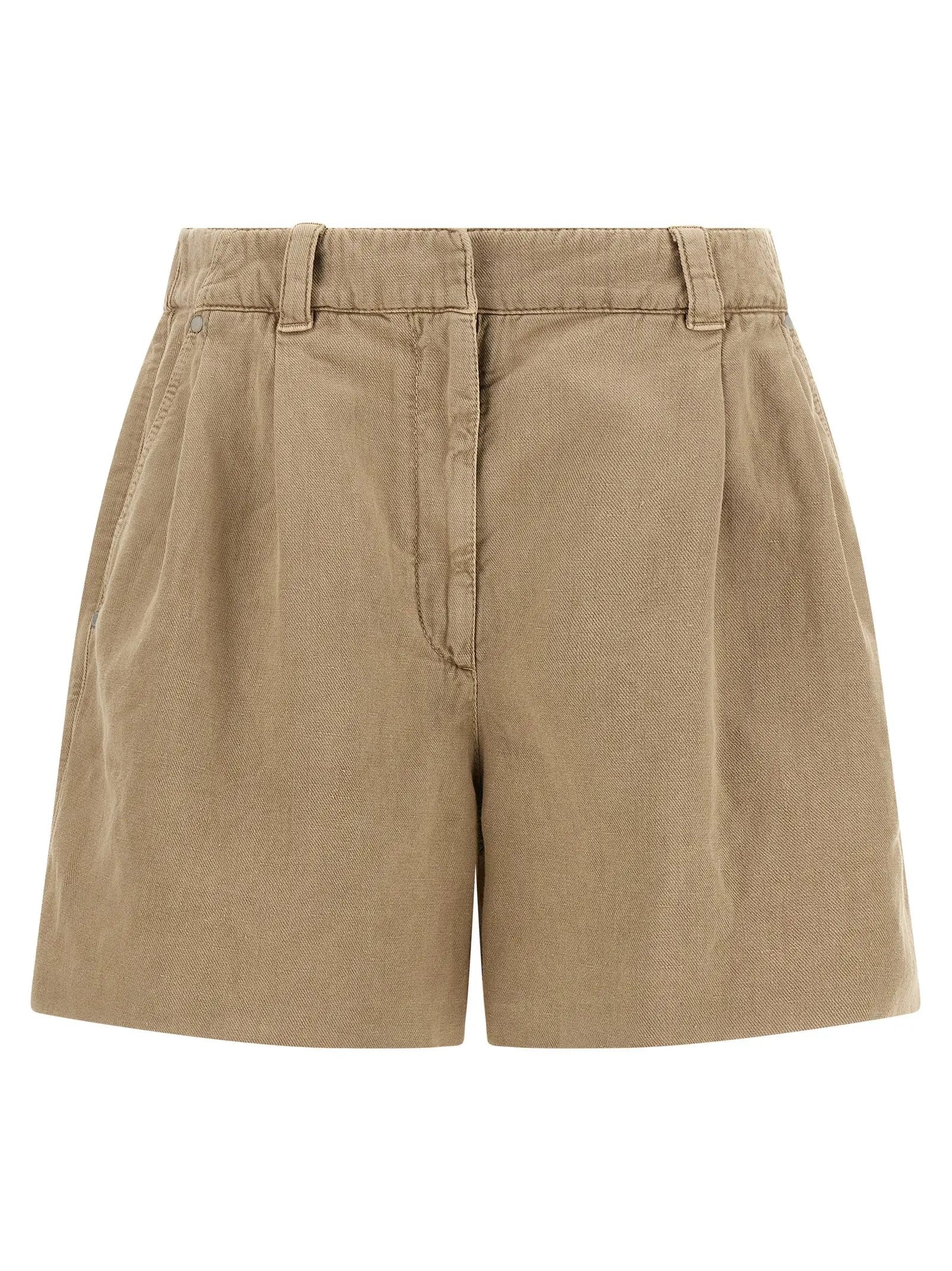 Brunello Cucinelli Beige Cotton Bermuda Shorts
