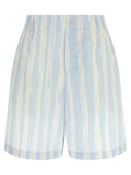 Jacquemus Blue Linen Bermuda Shorts