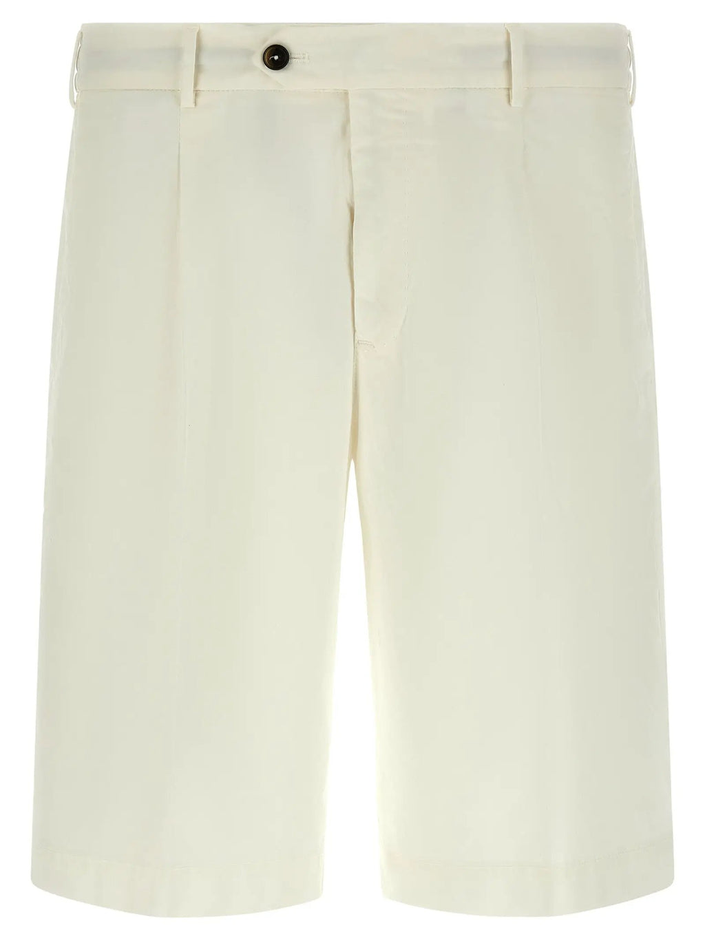 PT Torino White Cotton Bermuda Shorts