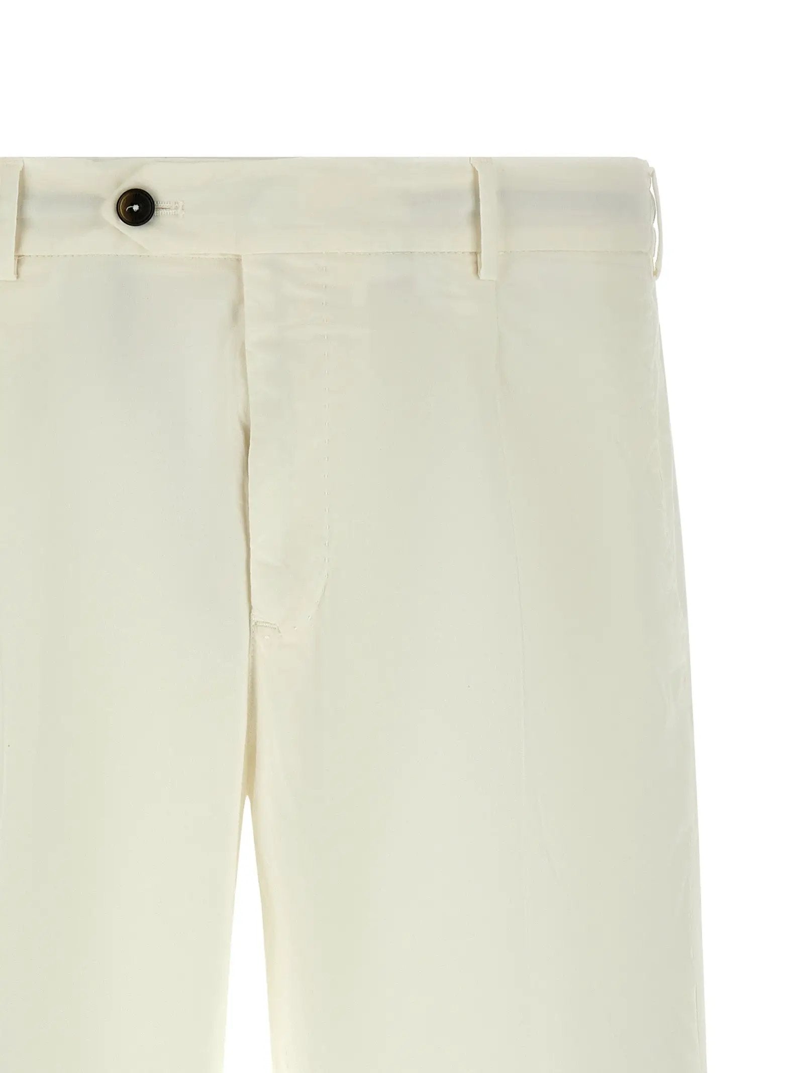PT Torino White Cotton Bermuda Shorts
