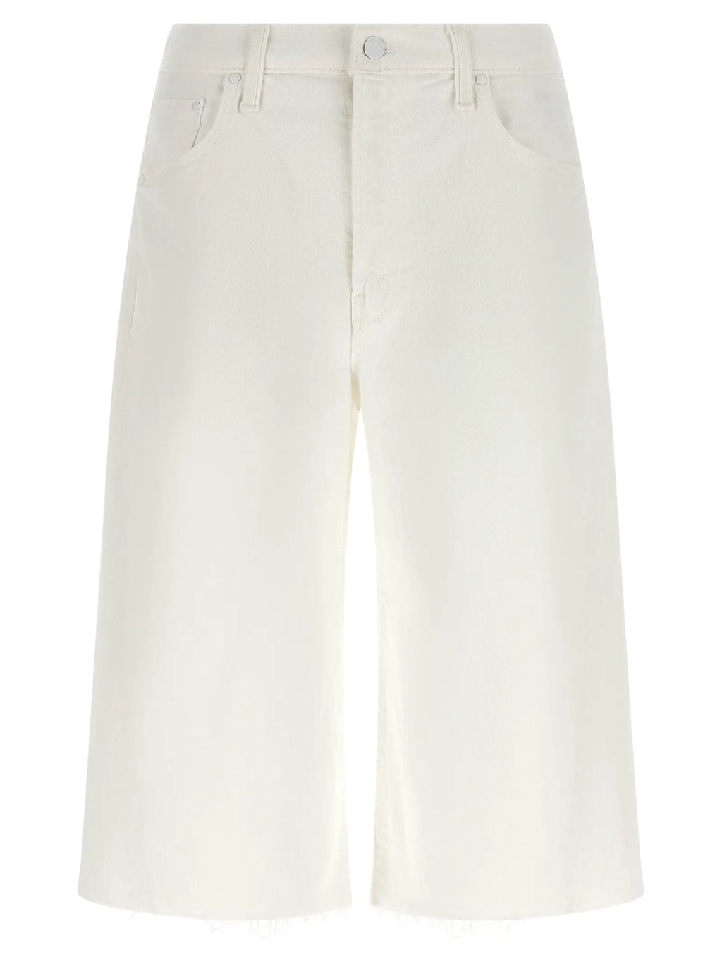 Mother Denim White Cotton Bermuda Shorts