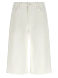 Mother Denim White Cotton Bermuda Shorts
