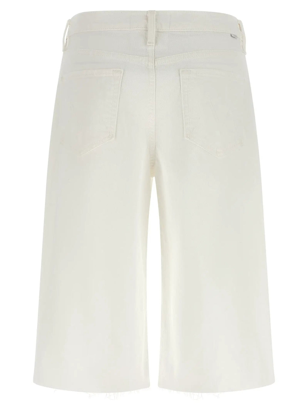 Mother Denim White Cotton Bermuda Shorts