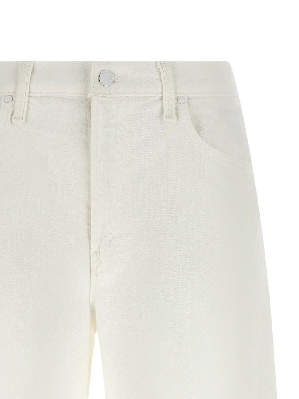 Mother Denim White Cotton Bermuda Shorts