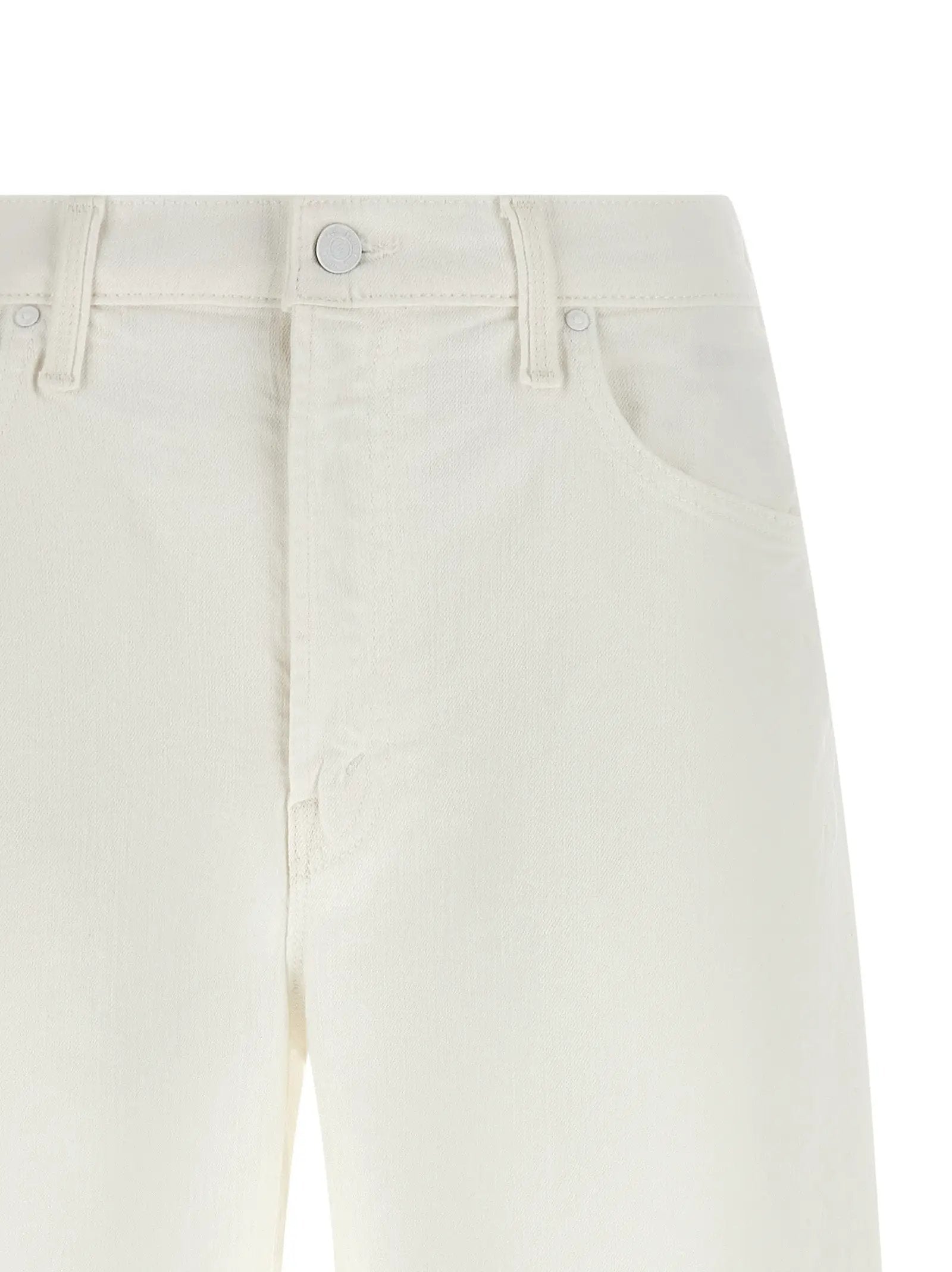 Mother Denim White Cotton Bermuda Shorts