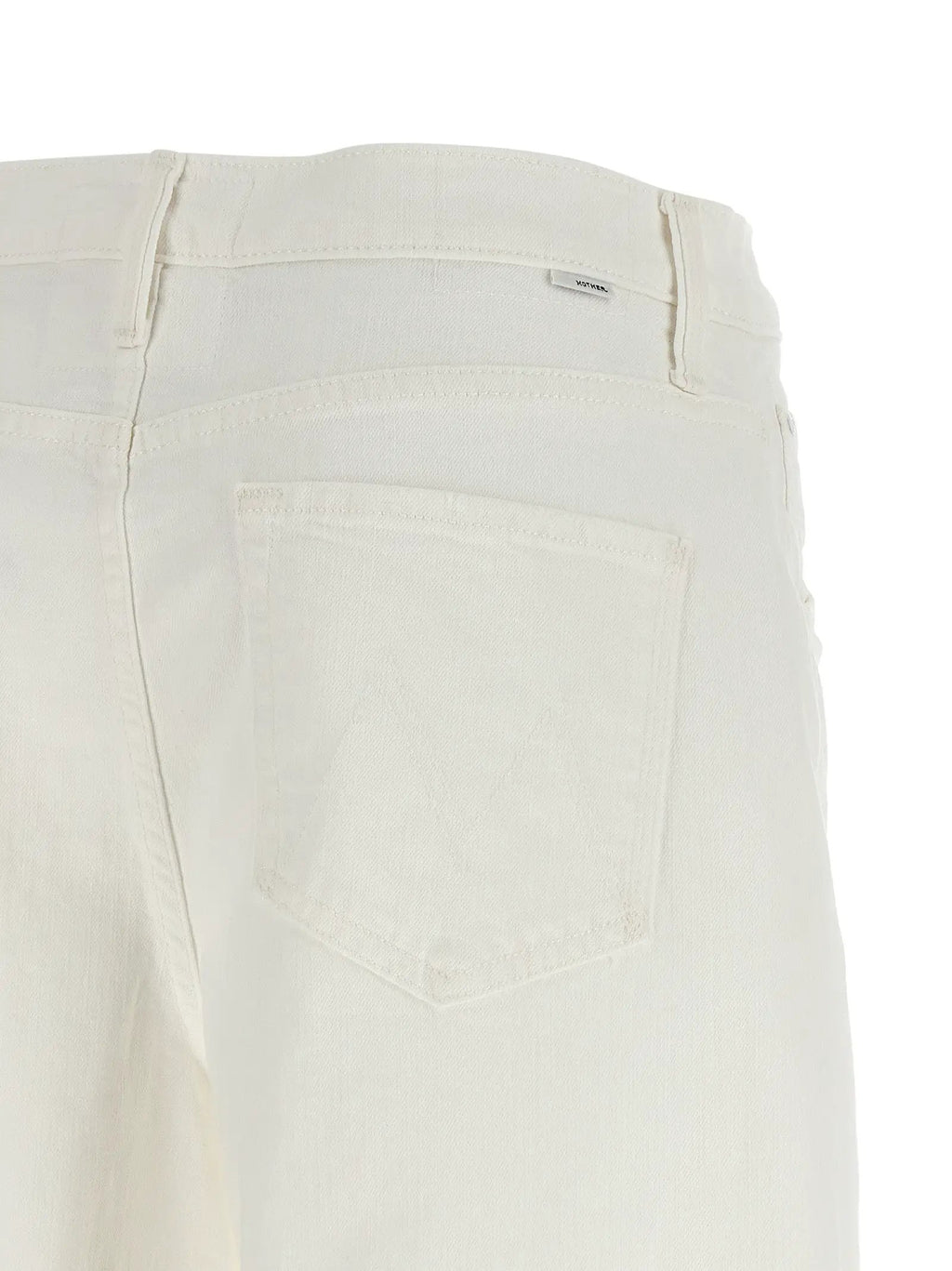 Mother Denim White Cotton Bermuda Shorts