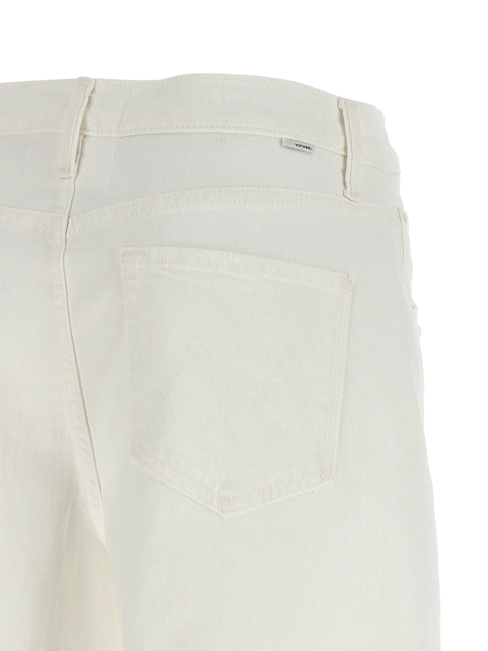 Mother Denim White Cotton Bermuda Shorts