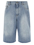 Dolce & Gabbana Blue Cotton Bermuda Shorts