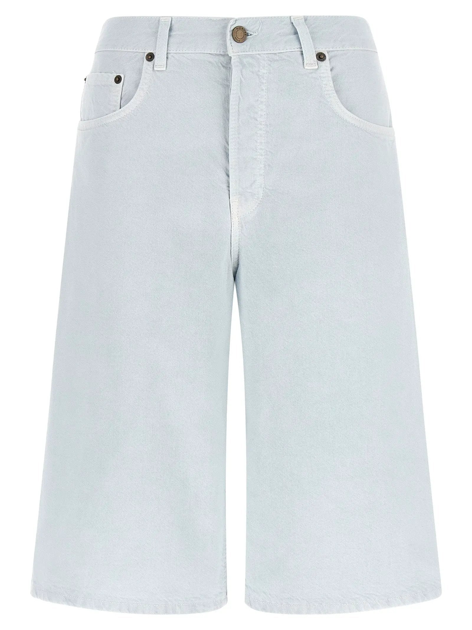 Haikure Blue Cotton Bermuda Shorts