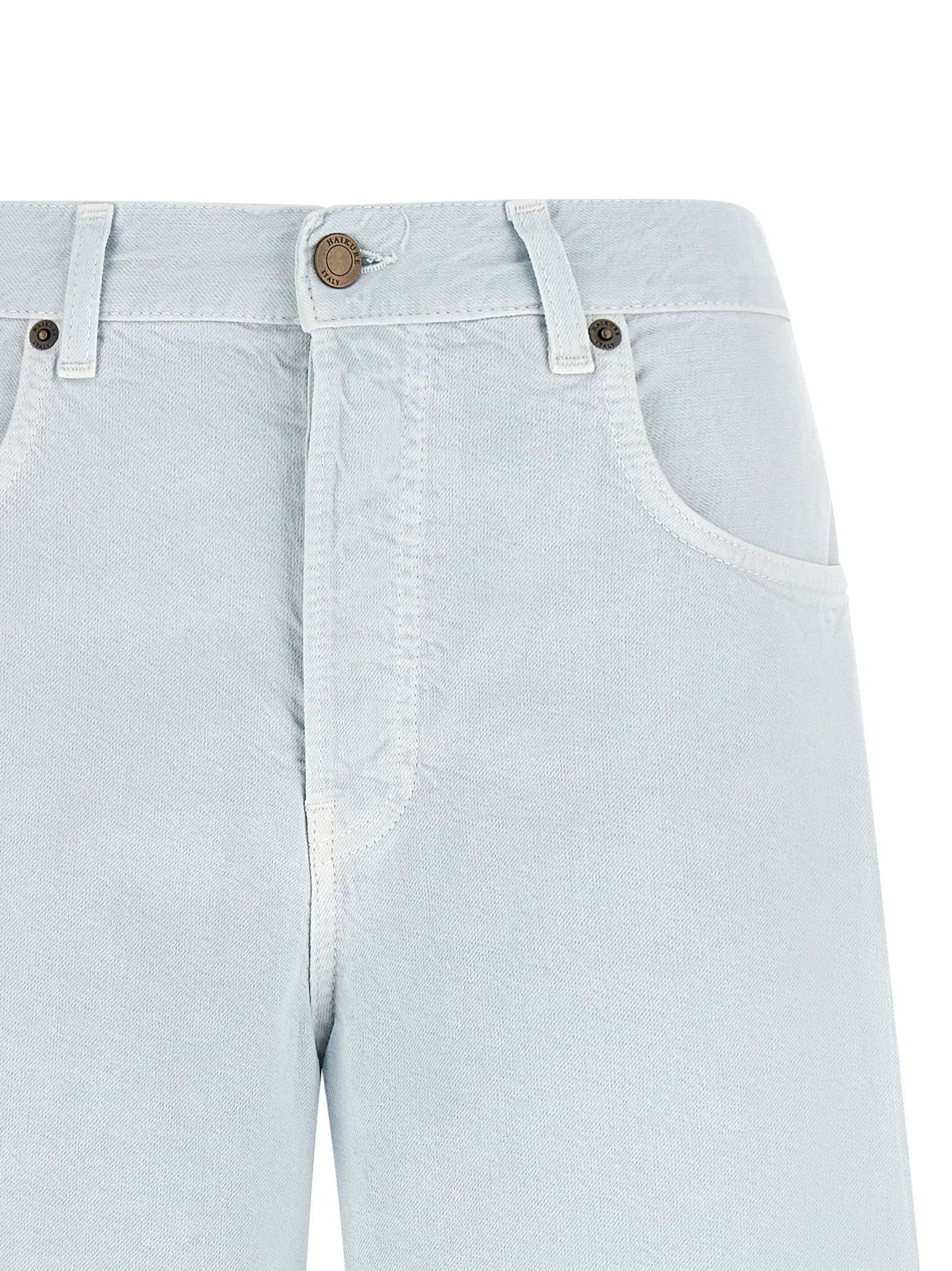 Haikure Blue Cotton Bermuda Shorts