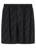 Balenciaga Black Viscose Bermuda Shorts