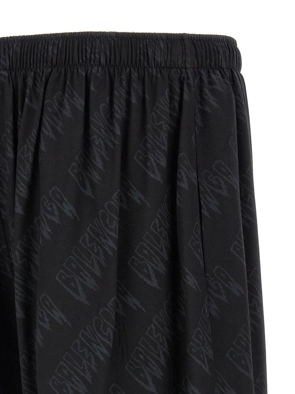 Balenciaga Black Viscose Bermuda Shorts