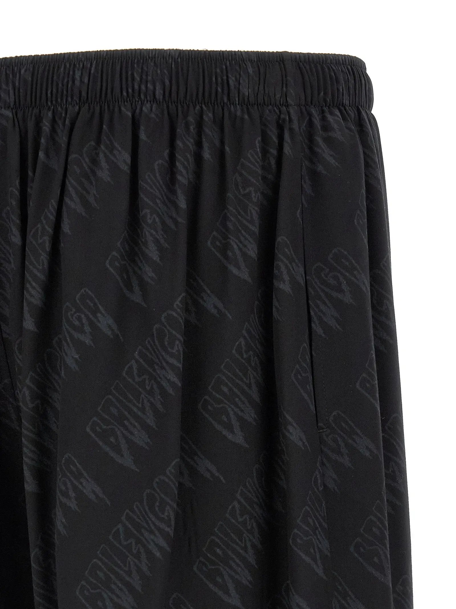 Balenciaga Black Viscose Bermuda Shorts
