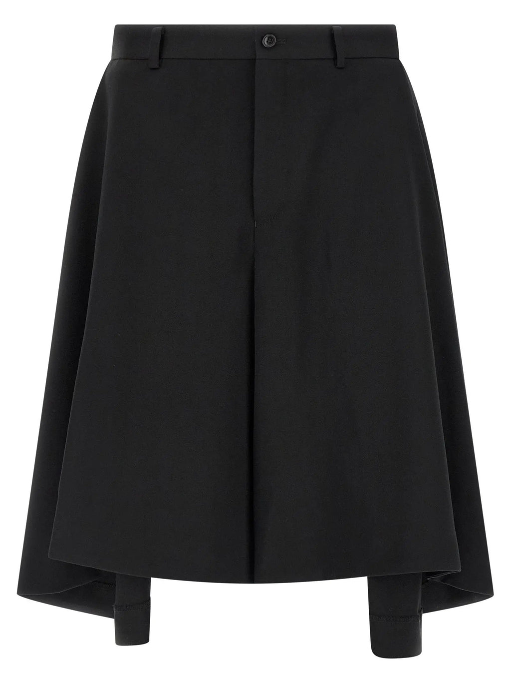 Comme Des Garçons Black Wool Bermuda Shorts