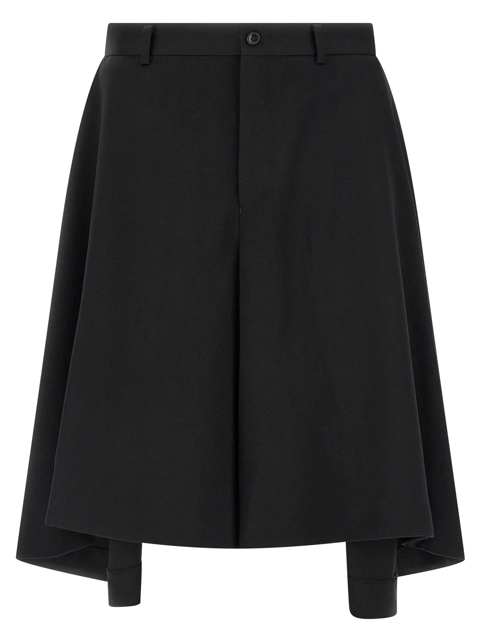 Comme Des Garçons Black Wool Bermuda Shorts