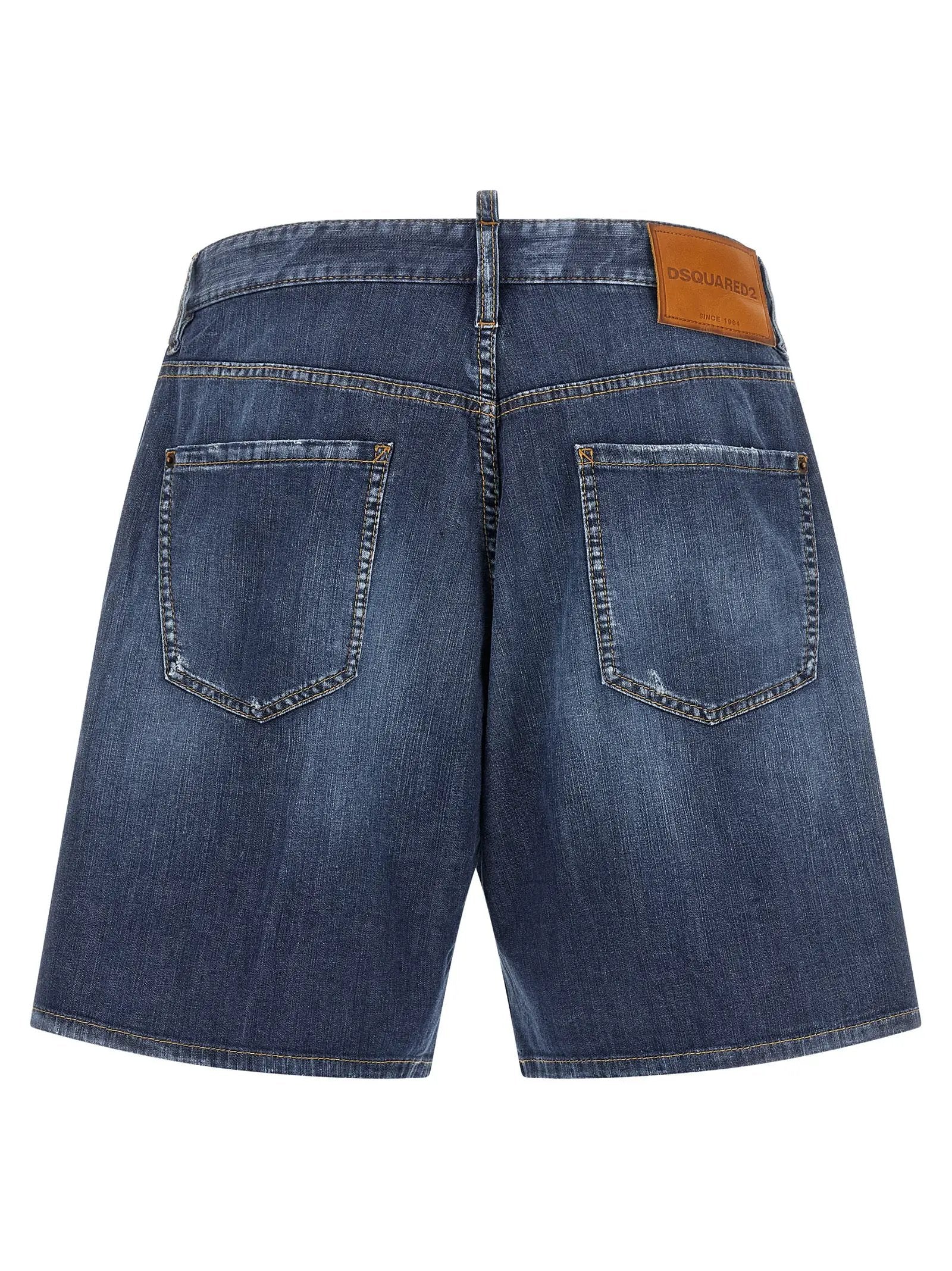 Dsquared² Blue Cotton Bermuda Shorts