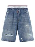 Dsquared² Blue Cotton Bermuda Shorts
