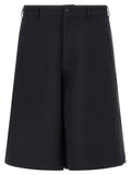 Comme Des Garçons Blue Polyester Bermuda Shorts