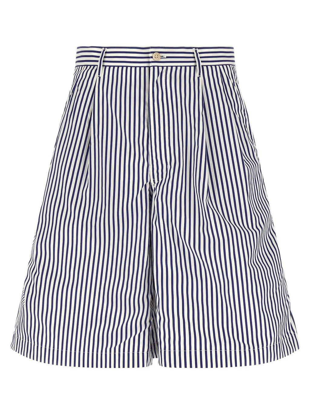 Comme Des Garçons Blue Cotton Bermuda Shorts
