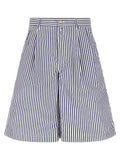 Comme Des Garçons Blue Cotton Bermuda Shorts
